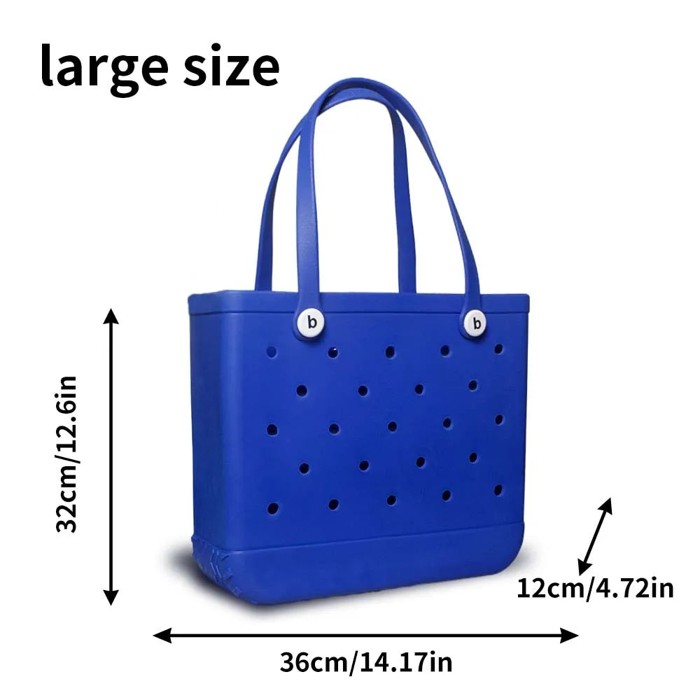 X/XL Eva Beach Bogg Bag Waterproof Extra Large Tote Bag Beach Basket Women Picnic Handbag 48cm XL Boggs Bag Rubber shopping Bags