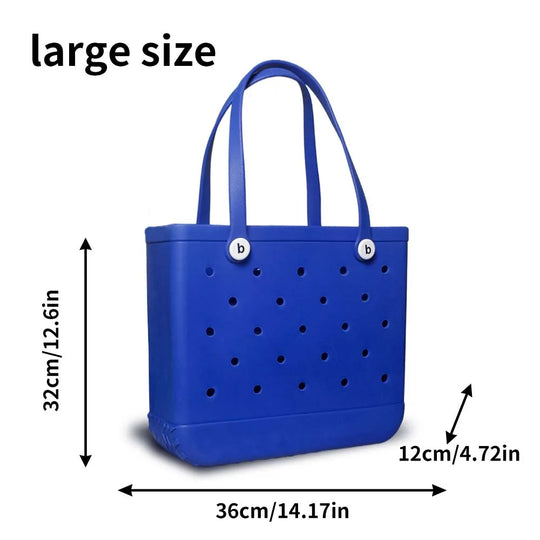 X/XL Eva Beach Bogg Bag Waterproof Extra Large Tote Bag Beach Basket Women Picnic Handbag 48cm XL Boggs Bag Rubber shopping Bags