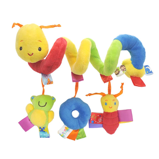 Baby Crib Hanging Rattles Toys Car Seat Toy Soft Mobiles Stroller Crib Cot Spiral Toy Pram Hanging Dolls for Babies Newborn Gift