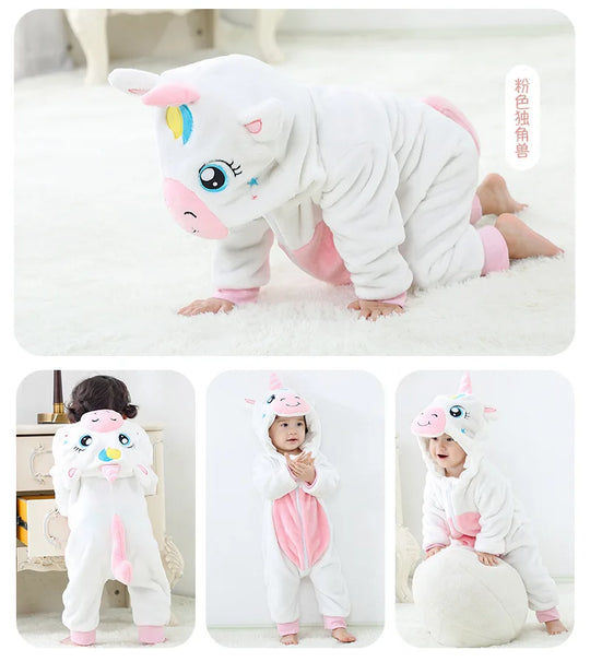 Baby Rompers Winter Kigurumi Lion Costume For Girls Boys Toddler Animal Jumpsuit Infant Clothes Pyjamas Kids Overalls Ropa Bebes