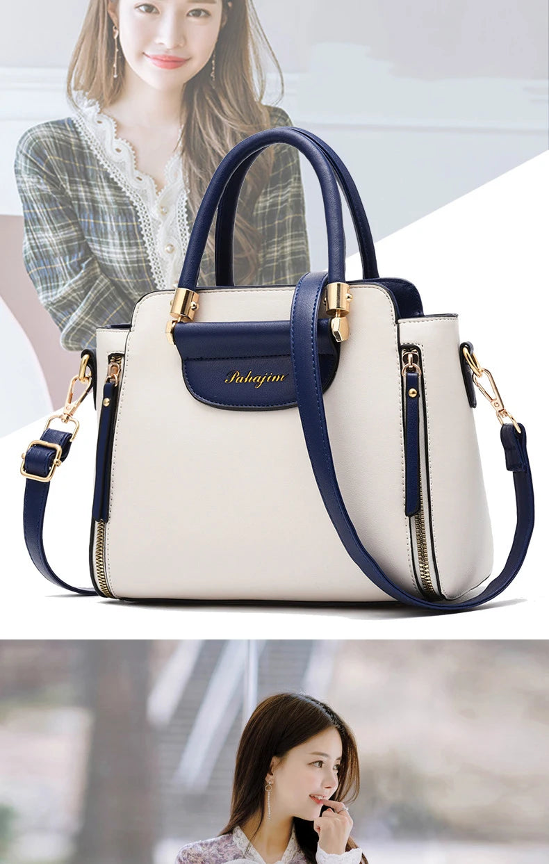 Women's bag 2024 new fashion women's bags hit color hand-held  bag Europeand the United States all-match shoulder messenger bag