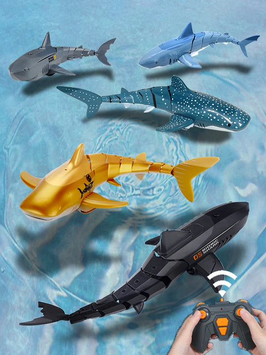 Smart Rc Shark whale Spray Water Toy Remote Controlled Boat ship Submarine Robots Fish Electric Toys for Kids Boys baby Children