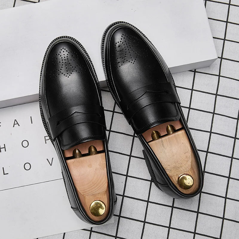 Luxurious Men Dress Shoes  Inner High Loafers Men Shoes Casual Shoe Man Fit Classic Party British Men's Height-increasing Shoes