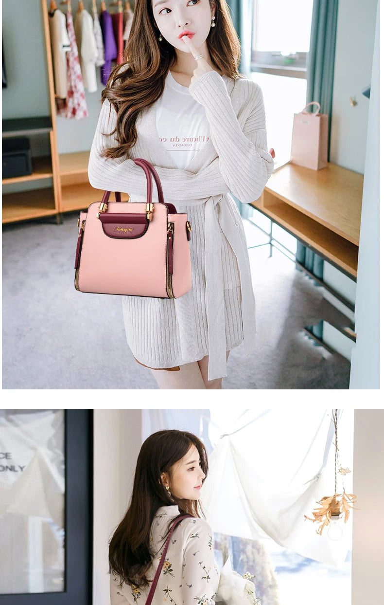 Women's bag 2024 new fashion women's bags hit color hand-held  bag Europeand the United States all-match shoulder messenger bag