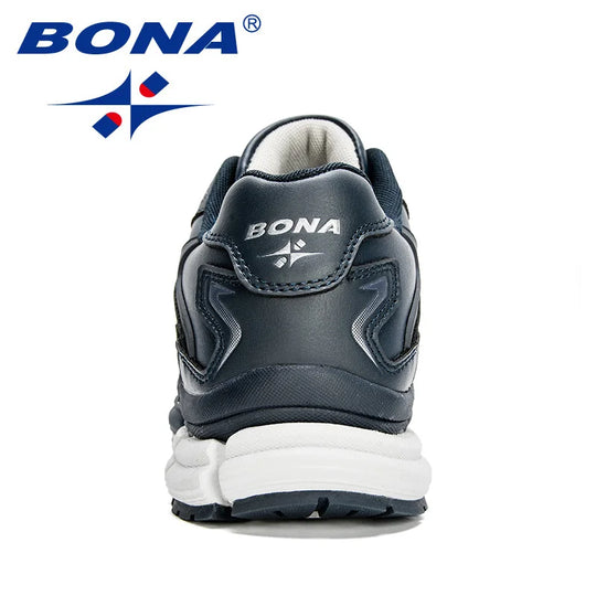 BONA 2023 New Designers Popular Action Leather Men Sneakers Outdoor Casual Shoes Fashion Man Leisure Footwear Walking Shoes Soft