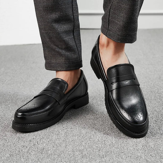 Luxurious Men Dress Shoes  Inner High Loafers Men Shoes Casual Shoe Man Fit Classic Party British Men's Height-increasing Shoes