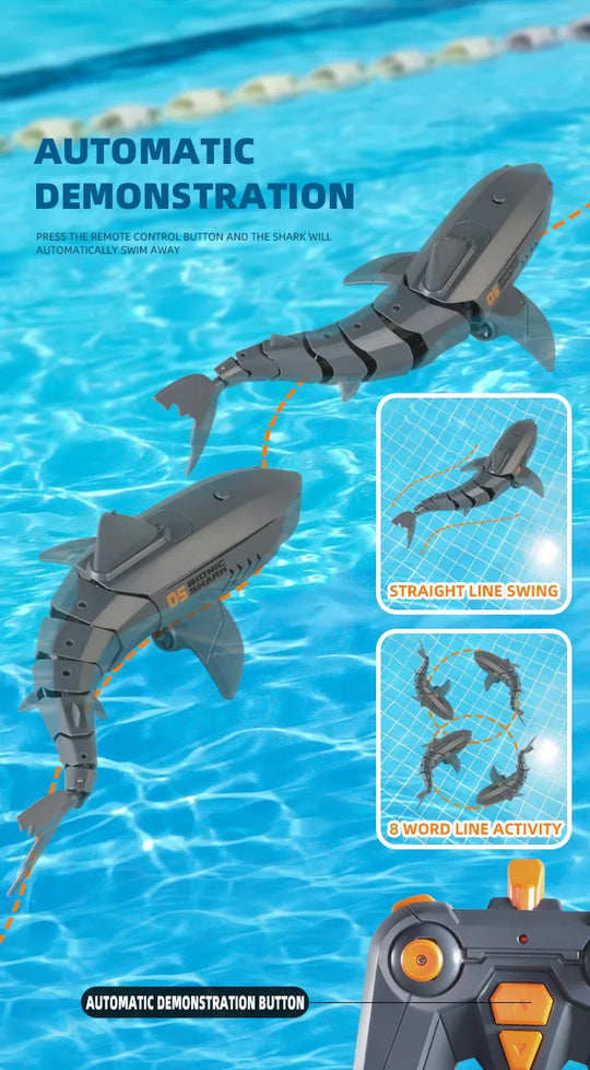 Smart Rc Shark whale Spray Water Toy Remote Controlled Boat ship Submarine Robots Fish Electric Toys for Kids Boys baby Children