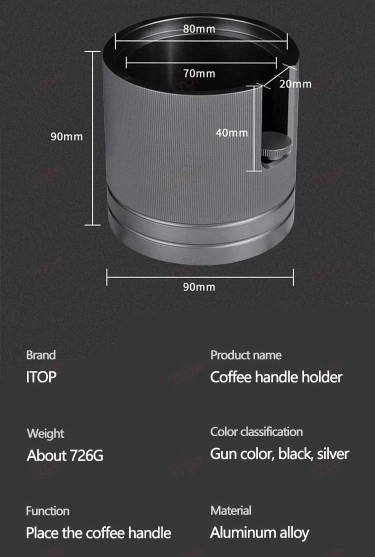 ITOP LRPB 58MM Coffee Portafilter Base Distributor Bracket Tamper Stand Coffee Appliance Tool Accessorie Aluminum Alloy