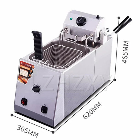 Electric Frier Commercial Deep French Machine Liftable Fryer Kitchen Restaurant Equipment Home Appliance 8L Food Processor