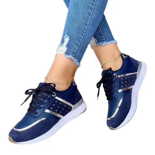 Women Wedges Sneakers Lace Up Breathable Sports Shoes Casual Platform Shoes Female Footwear Ladies Designer Shoes Zapatos Mujer