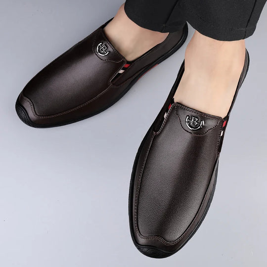 Luxury Brand Leather Loafers Slip on Breathable Comfortable Men Formal Moccasins Driving Shoes Men Casual Shoes Mens Dress Shoes