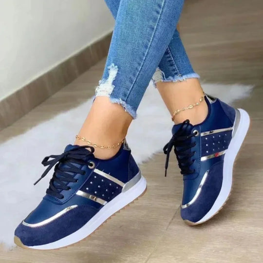 Women Wedges Sneakers Lace Up Breathable Sports Shoes Casual Platform Shoes Female Footwear Ladies Designer Shoes Zapatos Mujer