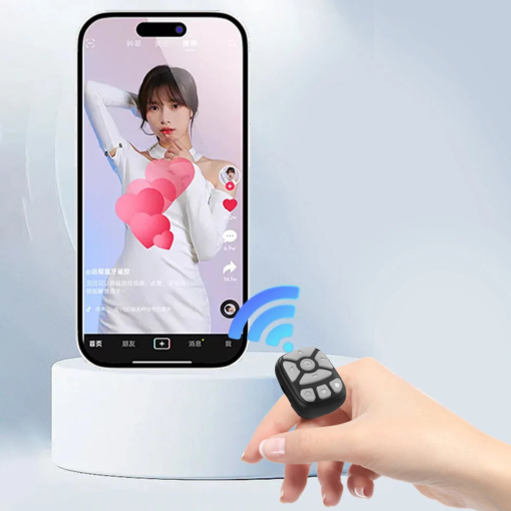 Wireless Bluetooth Mobile Selfie Lazy Artifac For Tiktok Remote Control Ring Mobile Phone Bluetooth Controller For Xiaomi-Apple