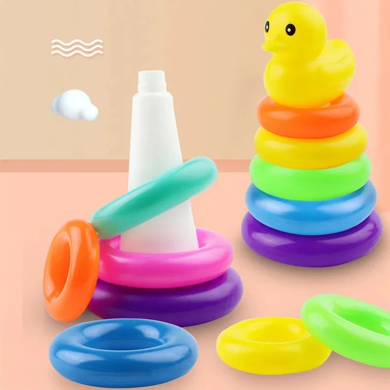 Montessori Baby Toy Rolling Ball Tower Montessori Educational Games For Babies Stacking Track Baby Development Toys 1 2 3 Years