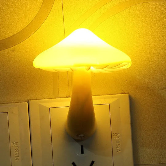 LED Night lamp Mushroom Wall lamp Socket lamp Eu Us Plug Warm White light Sensor Bedroom lamp Home Decor