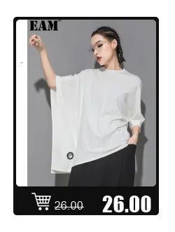 [EAM] Women Black Ways Wear Irregular Blouse New Lapel Long Sleeve Loose Fit Shirt Fashion Tide Spring Summer 2024 1DD969601