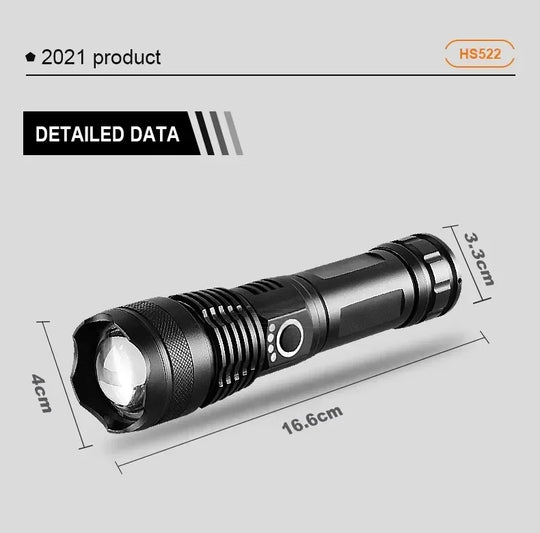 Most Powerful LED Flashlight USB Rechargeable Torch Light High Power Flashlight Tactical Lantern Long Shot Hand Lamp For Camping