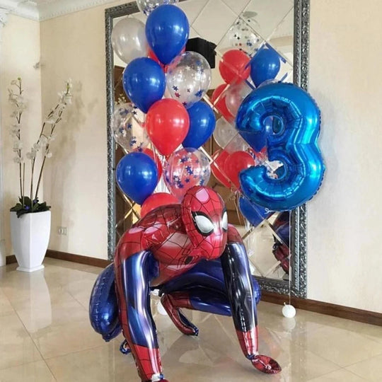 3D Spiderman Decorations Kids Balloon The Avengers Aluminum Foil Balloons Birthday Party Decor Air Globos Baby Shower Toy Gift