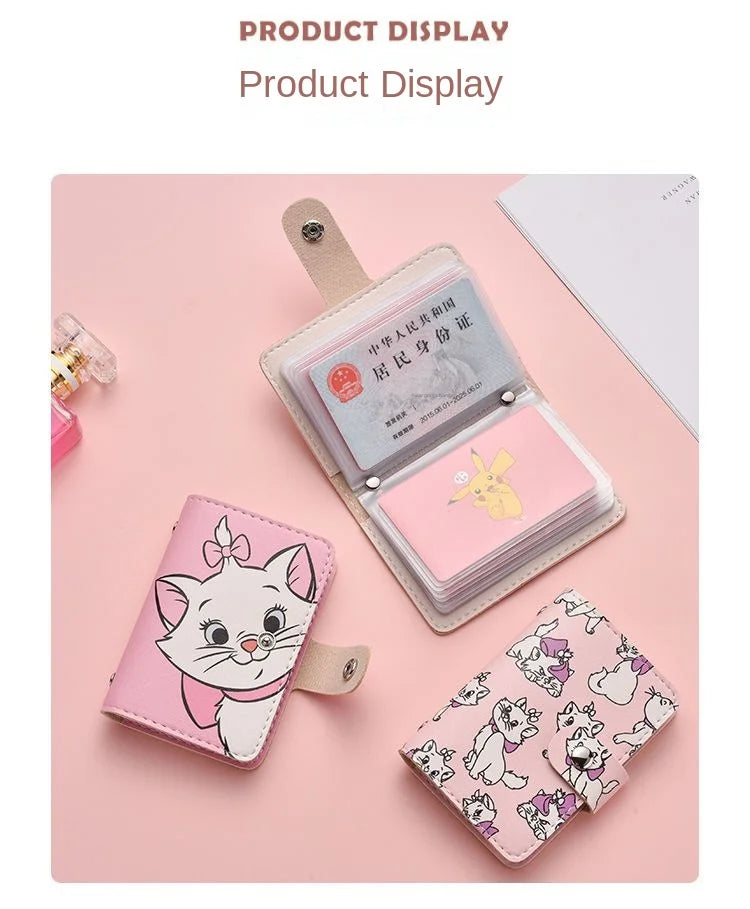 Disney's New Women's Card Bag Fashionable and High Quality Multi Slot Credit Card Storage Bag Popular Multi Function Card Case