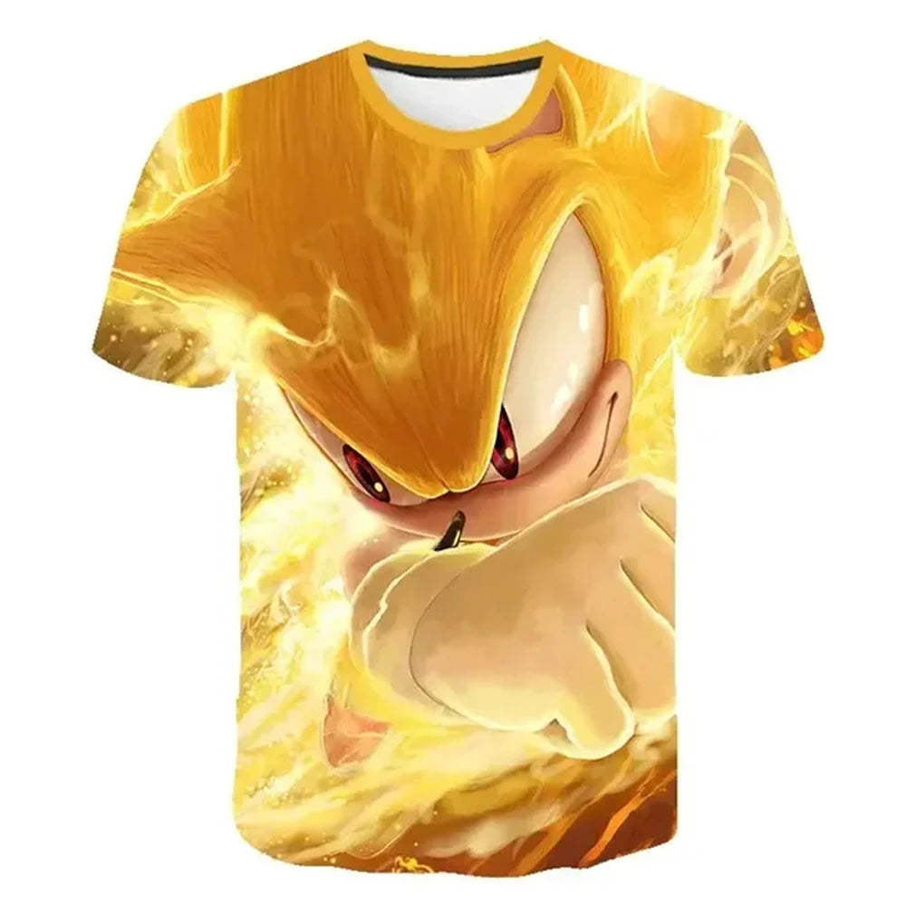 Summer Clothes For Kids New Anime Sonics T Shirt Kids Clothes Boys Cartoon Game Boys Clothes Boys Girls T-shirt Set Trucksuit