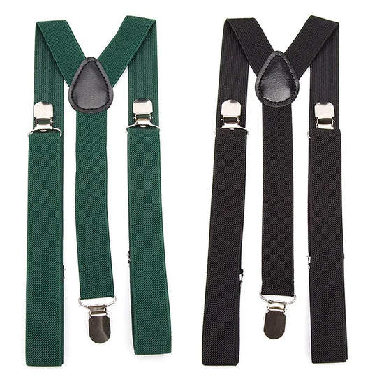 26 Color New Unisex Elastic Suspenders Y-Back Braces Men Gift