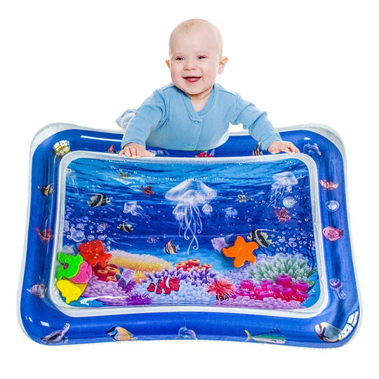 1pc Inflatable PVC Baby Playing Water Mat White Jellyfish Toddler Pad Kids Early Education Activity Toys Mat Cushion Kids Gift