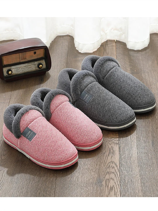 Big Size Men Winter Home Slippers Casual Shoes Women Soft Warm House Slides Indoor Bedroom Non Slip Flats Couples Floor Slipper