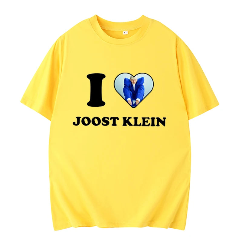 Y2k Summer Men's and Women's Hip Hop New Fashion T-Shirt I Love Joost Klein Retro Short Sleeve Clothing Classic Oversized Shirt