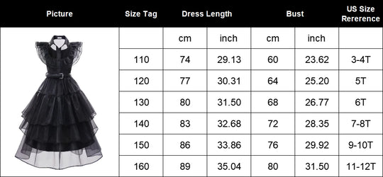 Halloween Black Costume for 3-12T Girl Carnival Events Cosplay Dress Fashion Gothic Vestido Kids Evening Party Clothes