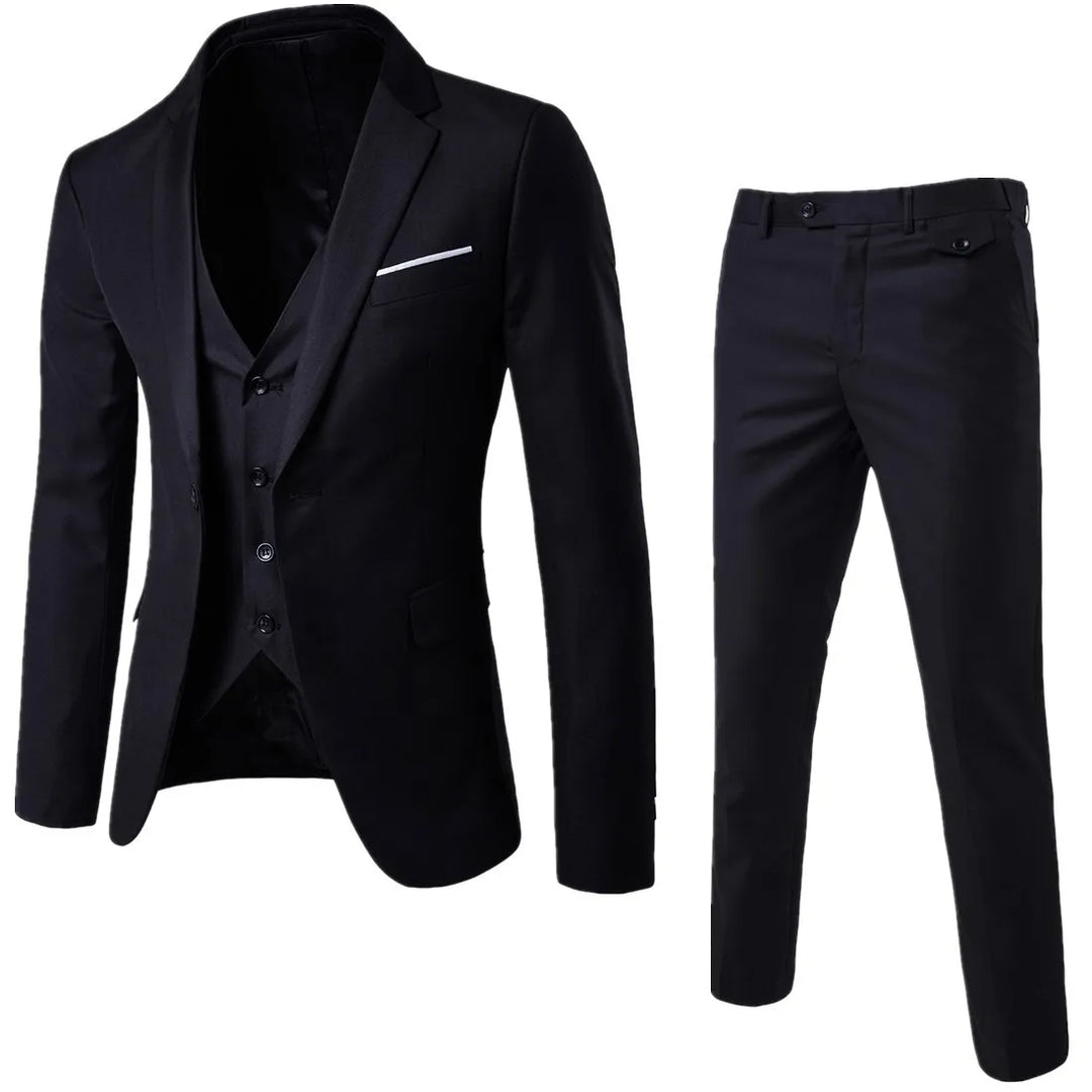 Men Blazers Sets 2 Pieces Wedding Elegant Formal 3 Suits Full Business Korean 2023 Pants Blue Coats Jackets Luxury