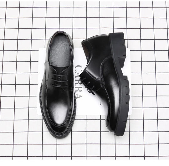 Brand Genuine Leather Sneakers Men Elevator Shoes Platform Heels 8cm 10cm Height Increase Heightening Shoes Man Dress Shoes