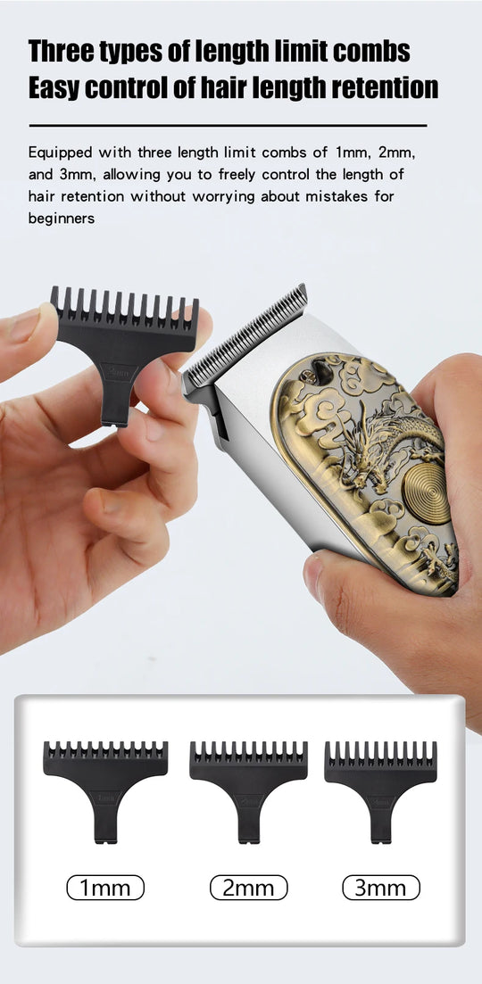 HIENA Barber Hair Clippers for men Dragon carving Design Electric Hair Trimmer Razor Salon Hair Cutting Machine home appliance