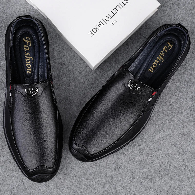 Luxury Brand Leather Loafers Slip on Breathable Comfortable Men Formal Moccasins Driving Shoes Men Casual Shoes Mens Dress Shoes