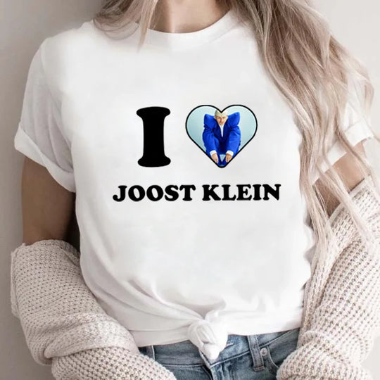 Y2k Summer Men's and Women's Hip Hop New Fashion T-Shirt I Love Joost Klein Retro Short Sleeve Clothing Classic Oversized Shirt