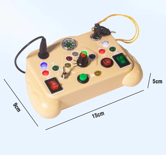 Children's Puzzle Busy Board Early Education Toys Buttons Switches Socket Led Lights Analog Circuit Board Sensory Toys for Baby