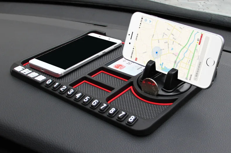 Silicone Car Anti-Slip Mat Auto Phone Holder Non Slip Sticky Anti Slide Dash Phone Mount Parking Number Card Car Pad Mat Gadget