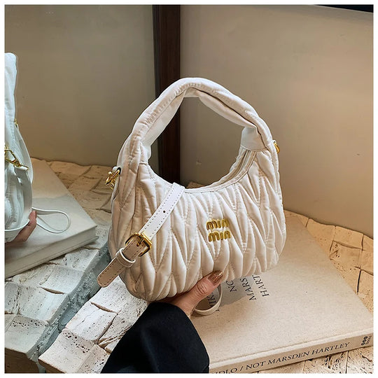 Thread Hobos Tote Bag Shoulder Crossbody Bags for Women Handbag and Purses 2024 New Ladies Messenger Bags Trendy Designer