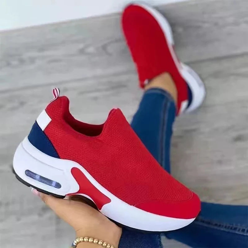 Summer Women Sneakers platform Lightweight Sport Shoes Women Casual Tennis Shoes Plus Size Knitted Shoes Slip On Female Shoes