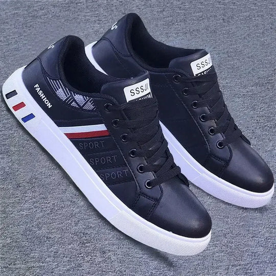 Men Sneakers Casual Shoes Men Flats Zapatillas Hombre Lightweight Pu Leather Breathable Shoe Mens White Sports Tenis Shoes