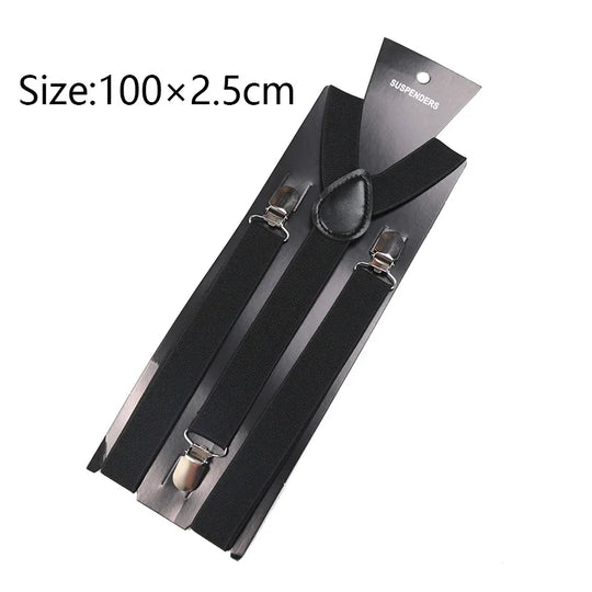 26 Color New Unisex Elastic Suspenders Y-Back Braces Men Gift