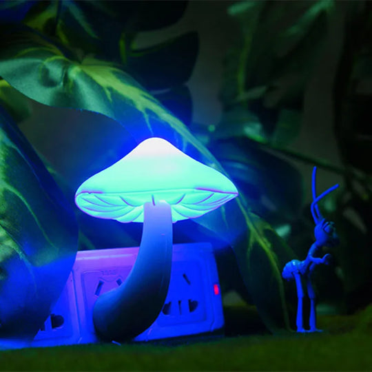 LED Night lamp Mushroom Wall lamp Socket lamp Eu Us Plug Warm White light Sensor Bedroom lamp Home Decor