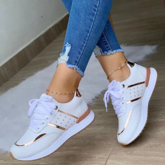 Women Wedges Sneakers Lace Up Breathable Sports Shoes Casual Platform Shoes Female Footwear Ladies Designer Shoes Zapatos Mujer