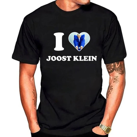 Y2k Summer Men's and Women's Hip Hop New Fashion T-Shirt I Love Joost Klein Retro Short Sleeve Clothing Classic Oversized Shirt