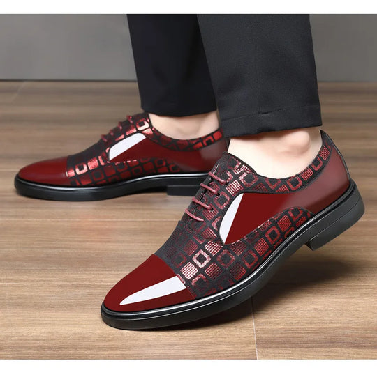 Luxury Dress Shoes for Men 2023 Spring Autumn Fashion Formal Suit Shoes Man Brand PU Leather Wedding Party Style Susiness Shoes