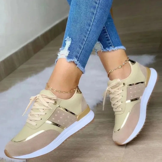 Women Wedges Sneakers Lace Up Breathable Sports Shoes Casual Platform Shoes Female Footwear Ladies Designer Shoes Zapatos Mujer