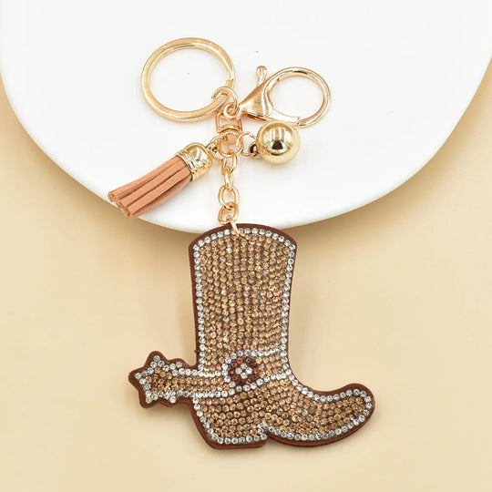 YLWHJJ Brand new Cute Rhinestone Cat Keychain For Women Bag Pendant Tassel kitten Dogs fish Key chain Fashion Jewelry key ring