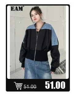 [EAM] Women Black Ways Wear Irregular Blouse New Lapel Long Sleeve Loose Fit Shirt Fashion Tide Spring Summer 2024 1DD969601