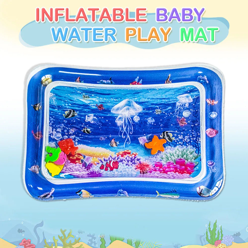 1pc Inflatable PVC Baby Playing Water Mat White Jellyfish Toddler Pad Kids Early Education Activity Toys Mat Cushion Kids Gift