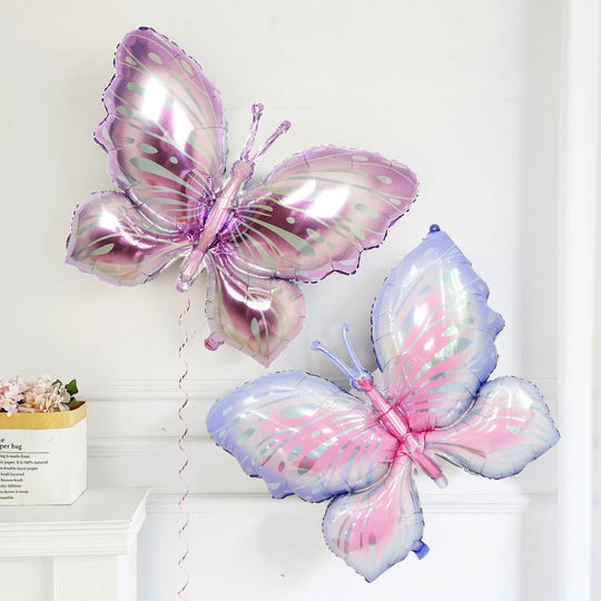 Large Butterfly Aluminum Foil Balloons Butterfly Helium Air Globos Birthday Party Decorations Baby Shower Kids Toy Photo Props