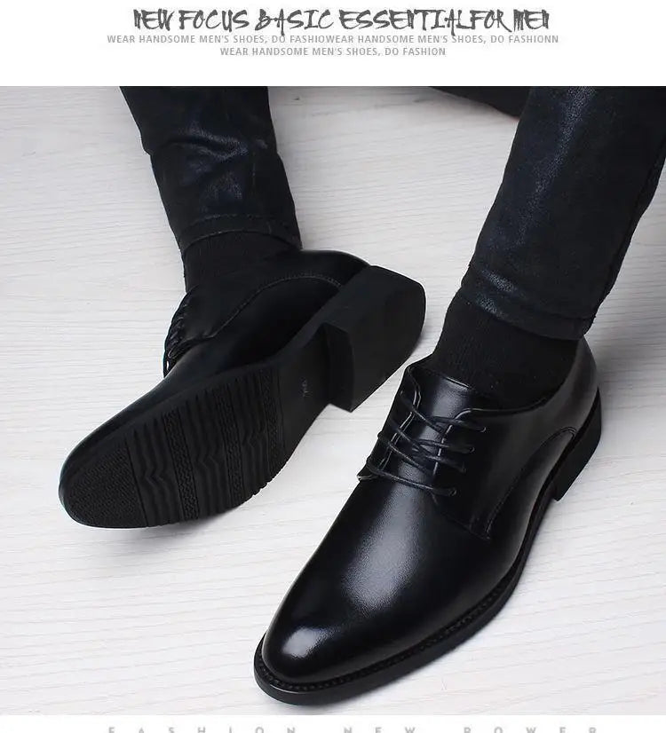 Pointed Men Dress Shoes Business Leather Shoes for Men Suits Shoes Men Chaussure Oxfords Wedding Shoes Sapatos Social Masculino